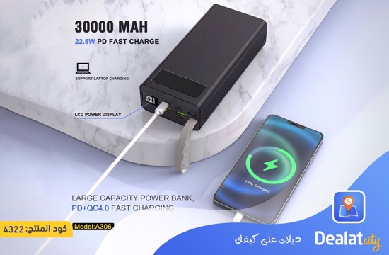 ASPOR A306 30000mAh Big Capacity Power Bank - dealatcity store