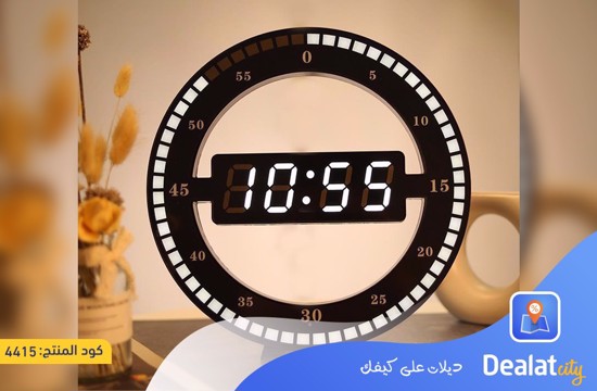 Plastic LED Wall Clock Simple Ring Round Clock - dealatcity store