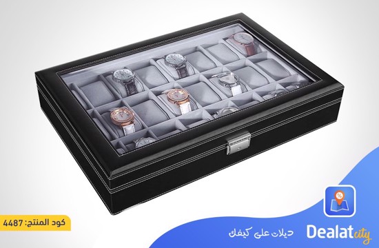 24 Slot Watch Organizer Watch Display Case - dealatcity store