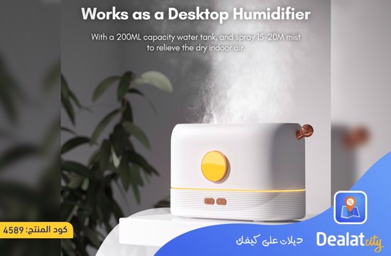 Air Humidifier and Diffuser 2 in 1 with Flame Light - dealatcity store