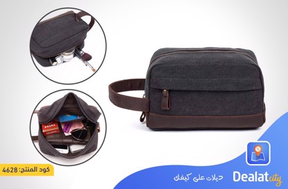 Leather Canvas Organizer Bag - dealatcity store