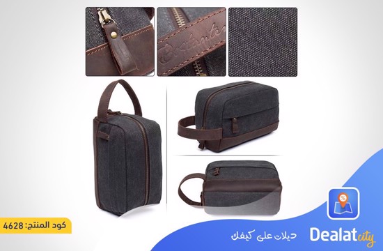 Leather Canvas Organizer Bag - dealatcity store