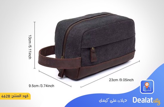 Leather Canvas Organizer Bag - dealatcity store