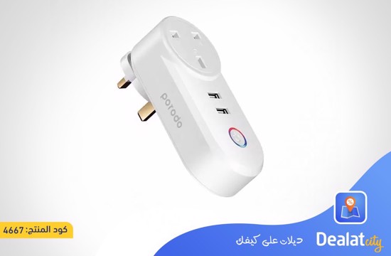 Porodo PD-WFPU2-WH Smart WiFi Plug - dealatcity store