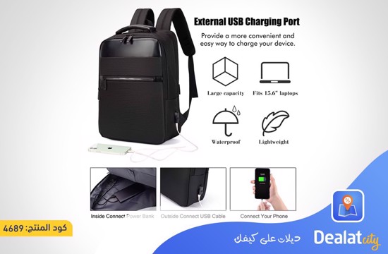 Porodo Lifestyle Water-Proof Oxford + PU Backpack - dealatcity store