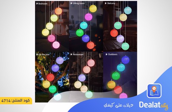 Solar Color Changing Ball Wind Chimes Lights - dealatcity store