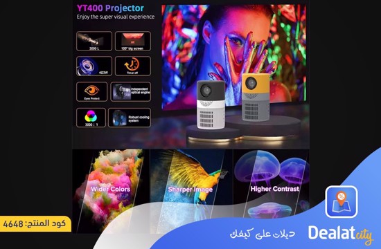 YT400 Portable LED Video Projector - dealatcity store	