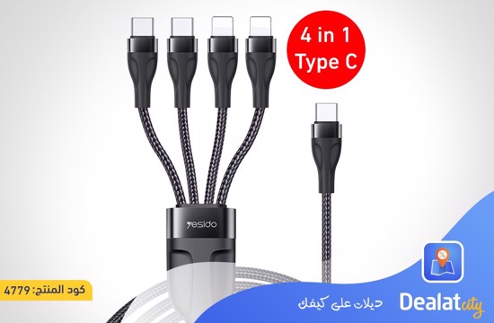 Yesido 4-in-1 Multi-Function Fast Charging Cable - dealatcity store