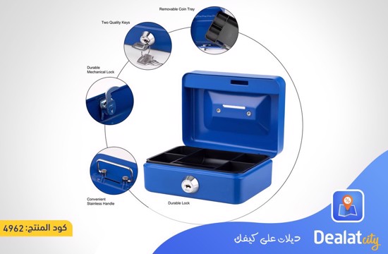 Metal Box With Lock Durable Double Layer - dealatcity store