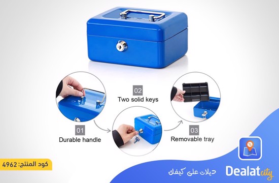 Metal Box With Lock Durable Double Layer - dealatcity store