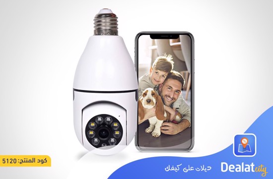 E27 bulb base 5G Wireless Panoramic WiFi Camera - dealatcity store