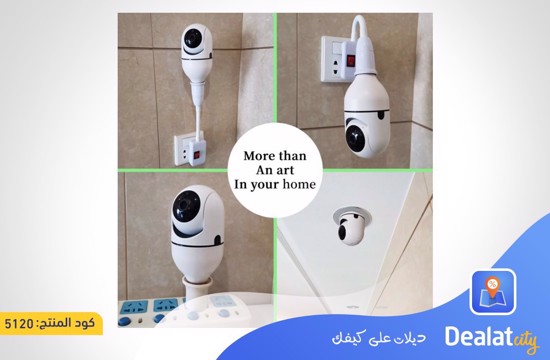 E27 bulb base 5G Wireless Panoramic WiFi Camera - dealatcity store