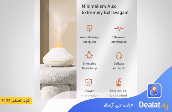 Ultrasonic Air Humidifier and Air Freshener with Flame Light - dealatcity store