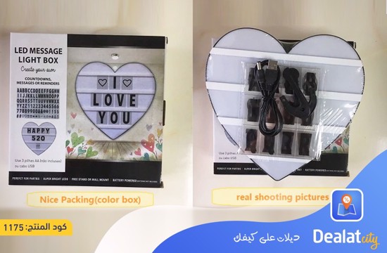 LED Heart Shaped Message Light Box - DealatCity Store	