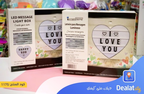 LED Heart Shaped Message Light Box - DealatCity Store	