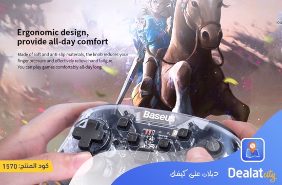 Baseus Motion Sensing Vibrating Transparent Wireless Gamepad - DealatCity Store	