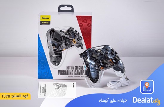 Baseus Motion Sensing Vibrating Transparent Wireless Gamepad - DealatCity Store	