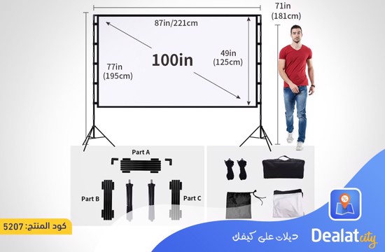 Projector Screen with Stand - dealatcity store