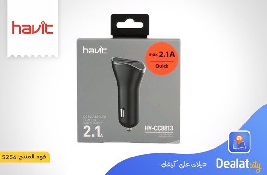 HAVIT HV-CC8813 Dual USB Ports Car Charger - dealatcity store