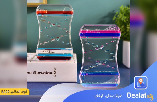 Decorative Hourglass with Moving Liquid and Bubbles - dealatcity store