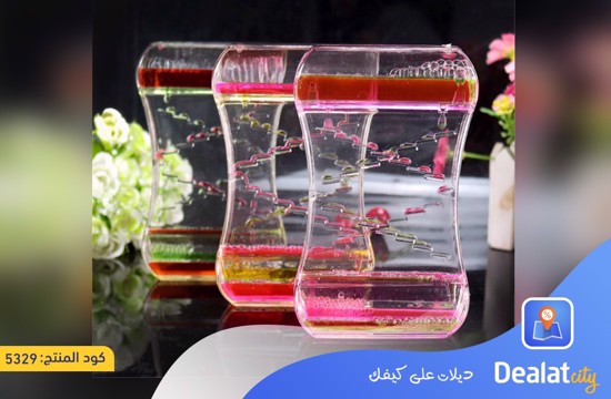 Decorative Hourglass with Moving Liquid and Bubbles - dealatcity store