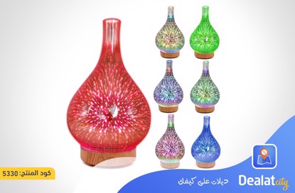 3D Fireworks Glass Vase Air Humidifier - dealatcity store