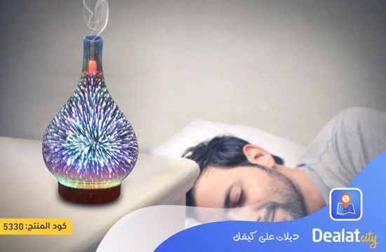 3D Fireworks Glass Vase Air Humidifier - dealatcity store