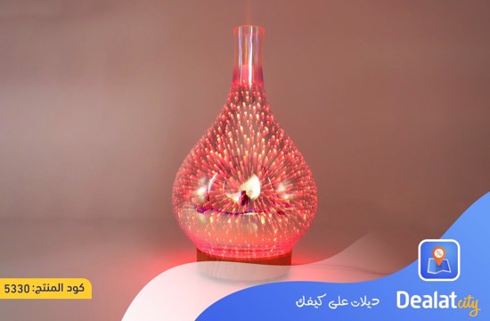 3D Fireworks Glass Vase Air Humidifier - dealatcity store