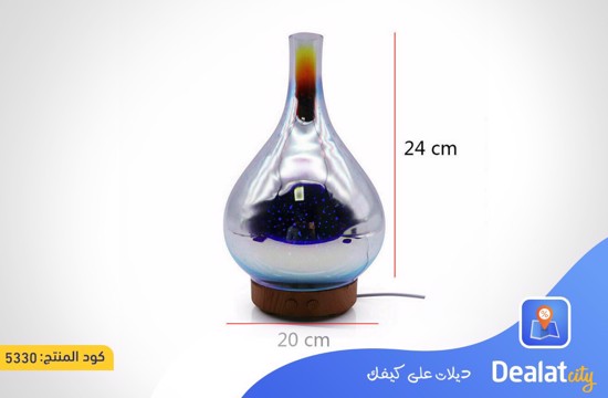 3D Fireworks Glass Vase Air Humidifier - dealatcity store