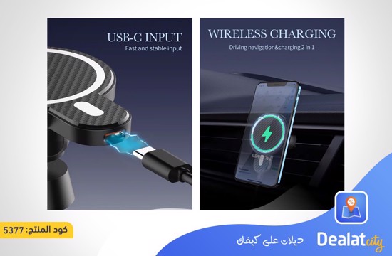 LDNIO MA20 15W Magnetic Wireless Car Charger - dealatcity store