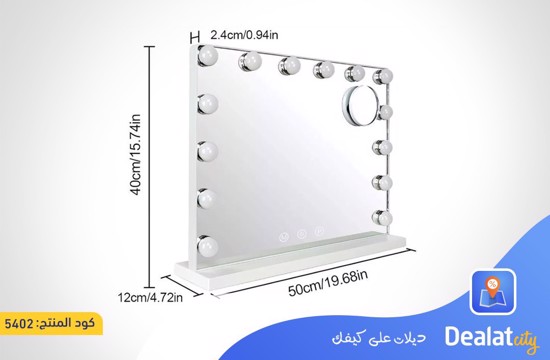 Large Lighted Vanity Mirror with 14 Dimmable LED Bulbs - dealatcity store