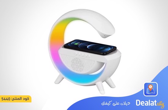 Smart Bluetooth Speaker Lighting Lamp with Fast Wireless Charger - dealatcity store