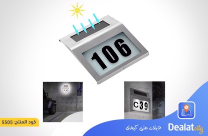 Solar Powered LED Lamp Designed to Illuminate Your House Number - dealatcity store