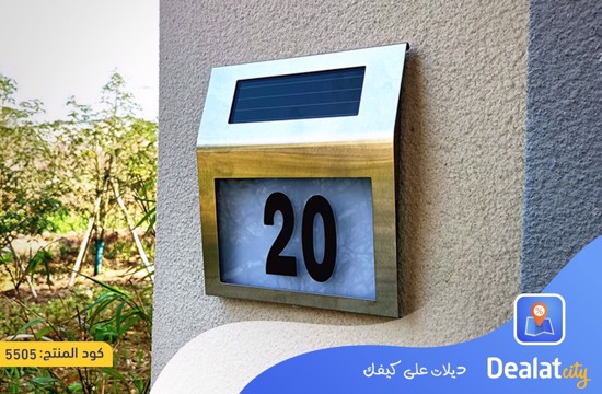 Solar Powered LED Lamp Designed to Illuminate Your House Number - dealatcity store