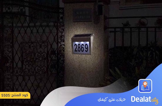 Solar Powered LED Lamp Designed to Illuminate Your House Number - dealatcity store