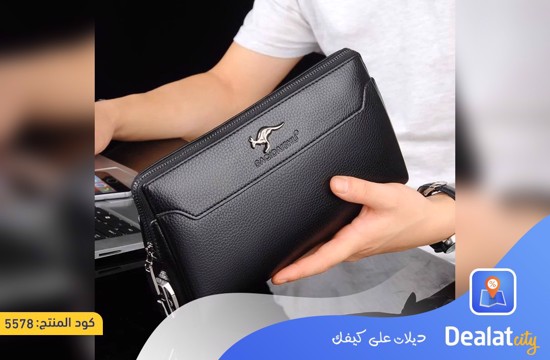 Leather Anti Theft Men Clutch Bag With Code Lock - dealatcity store