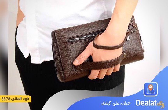 Leather Anti Theft Men Clutch Bag With Code Lock - dealatcity store