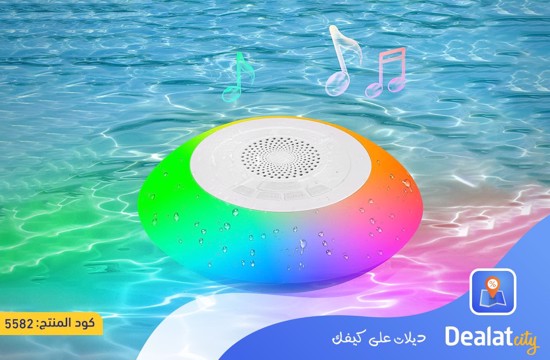 Portable Pool Bluetooth Speaker with Colorful Lights - dealatcity store