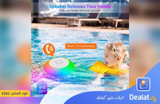 Portable Pool Bluetooth Speaker with Colorful Lights - dealatcity store