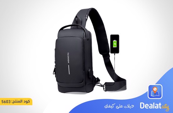 Anti Theft Sling Bag USB Charge Sport Crossbody - dealatcity store