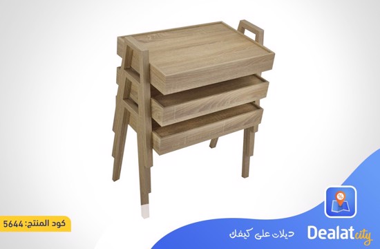 3-Piece Wooden Rectangular (Turkish) Nesting Table Set - dealatcity store