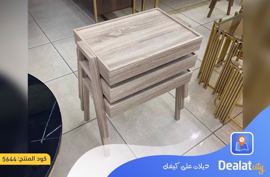 3-Piece Wooden Rectangular (Turkish) Nesting Table Set - dealatcity store