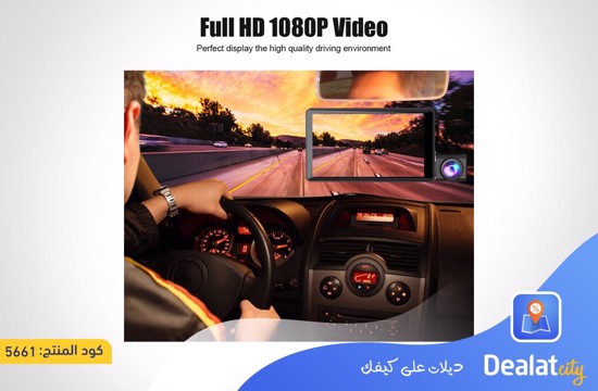 SAFECAM A33 Camera Dash Cam 1080P Triple Lens - dealatcity store