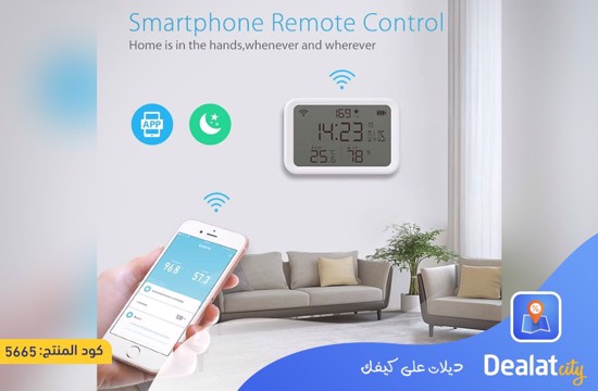 Porodo WiFi Smart Clock - Ambience Sensor - dealatcity store