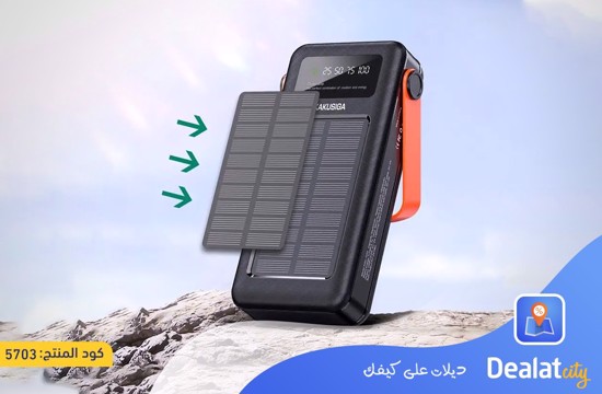 KAKUSIGA Solar Power Bank with Four USB Ports - dealatcity store