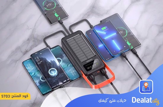 KAKUSIGA Solar Power Bank with Four USB Ports - dealatcity store