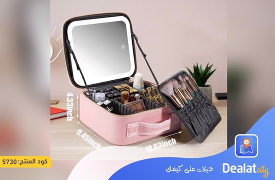 Makeup Travel Case with Mirror LED Light - dealatcity store