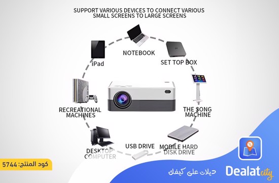 Full HD 1080P Wireless Projector - dealatcity store