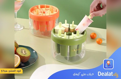 Plastic DIY Popsicle Ice Cream Mold with 8 Sticks - dealatcity store