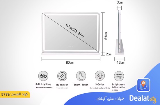 Makeup Light Mirror with LED Dimmable Lights - dealatcity store